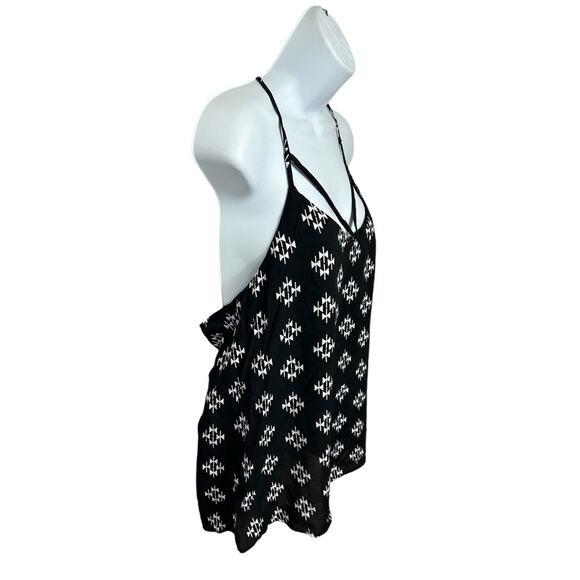 No Boundaries Black Aztec Woven Tank Top Sz XL (15-17) Strappy Loose New - Picture 2 of 8